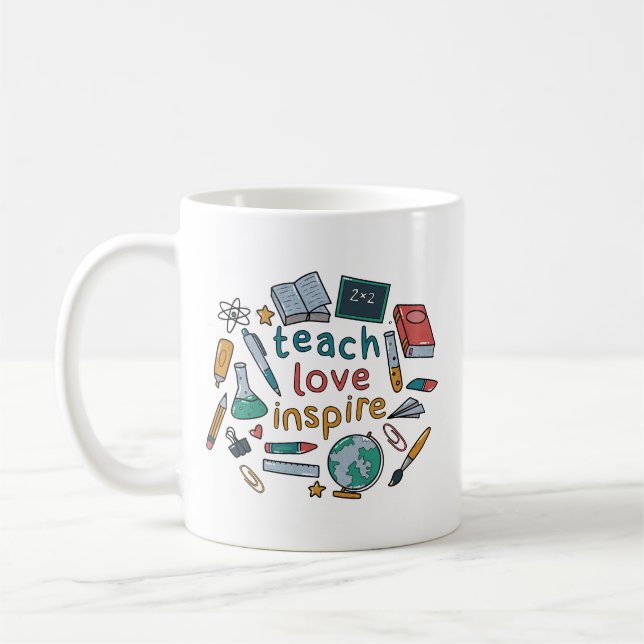 Taza De Café Inspira amor de enseñanza (Izquierda)