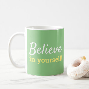 Taza De Café Inspira la Creatividad Frase de Inspiración Verde 