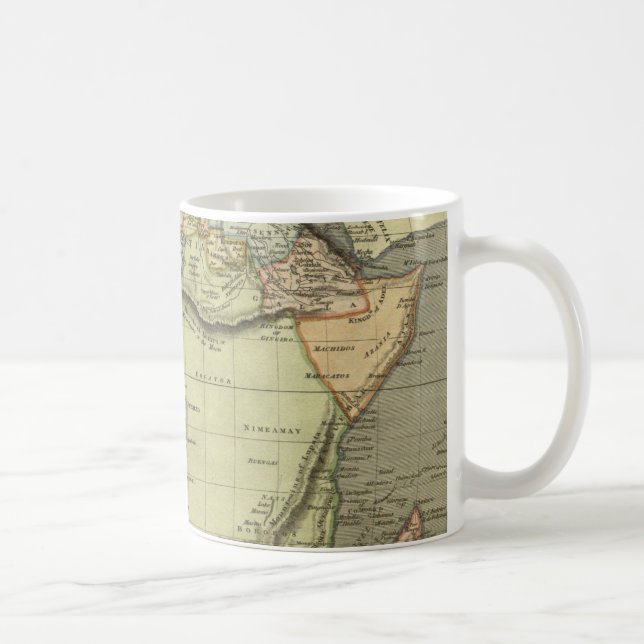 Taza De Café Inspiración de antiguo mapa antiguo (Derecha)