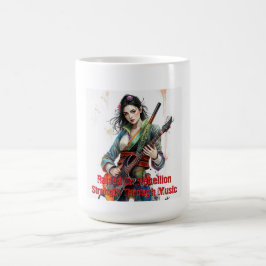 Taza De Café Inspiración de arte guítero personalizado guerrero