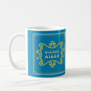 Taza De Café Inspiración de Buenos Aires Filete Fileteado Port