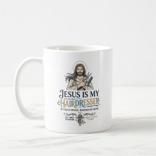 Taza De Café Inspiración de camiseta para peluquero de Jesús Be