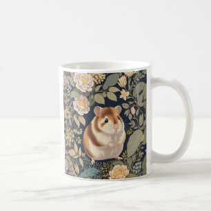 Taza De Café Inspiración de Cute Hamster William Morris