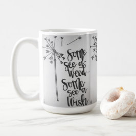 Taza De Café Inspiración de Dandelion - hierba/deseo