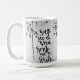 Taza De Café Inspiración de Dandelion - hierba/deseo