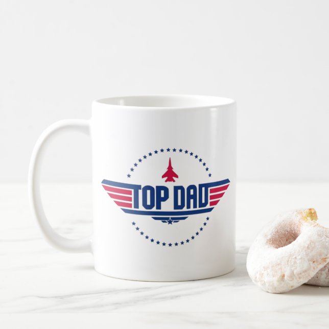 Taza De Café Inspiración del Top Dad Top Gun (Con donut)