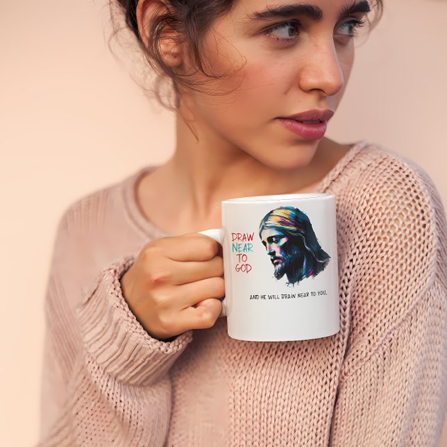 Taza De Café Inspiración divina: Acercarse a Dios (Subido por el creador)