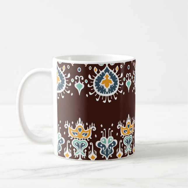 Taza De Café Inspiración Ikat: Elegancia Oriental (Izquierda)