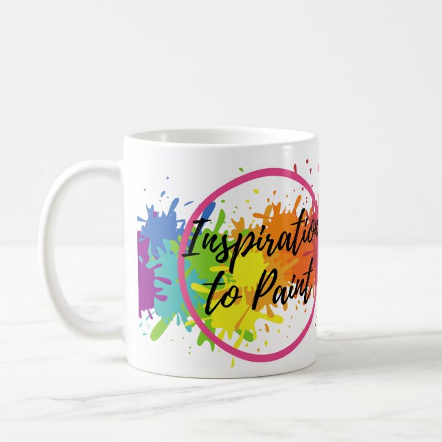 Taza De Café Inspiración para pintar la pintura cada día (Izquierda)