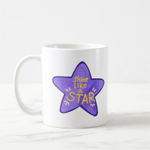 Taza De Café Inspiración Positiva Encantador Audaz Estrella Púr