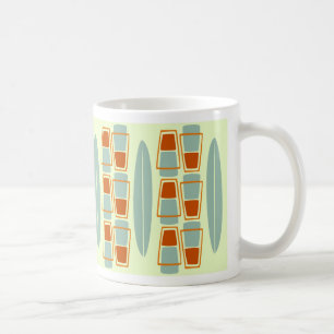 Taza De Café Inspiración retro: tazón de Surfing Tiki de los 
