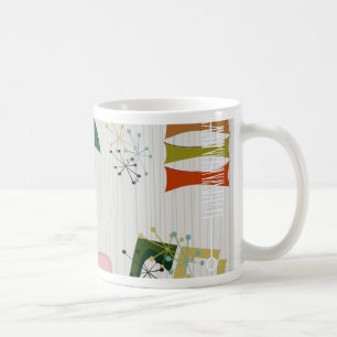 Taza De Café Inspirado en la era atómica retro de Eames