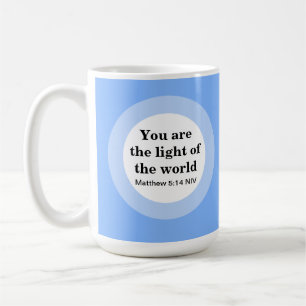 Taza De Café Inspirador Eres la luz del azul mundial