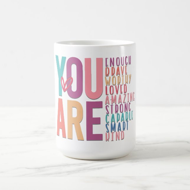 Taza De Café Inspirador Eres Suficiente (Centro)