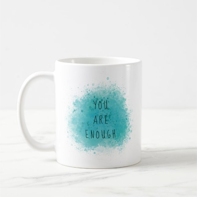 Taza De Café Inspirador, eres suficiente simple cita de confirm (Izquierda)