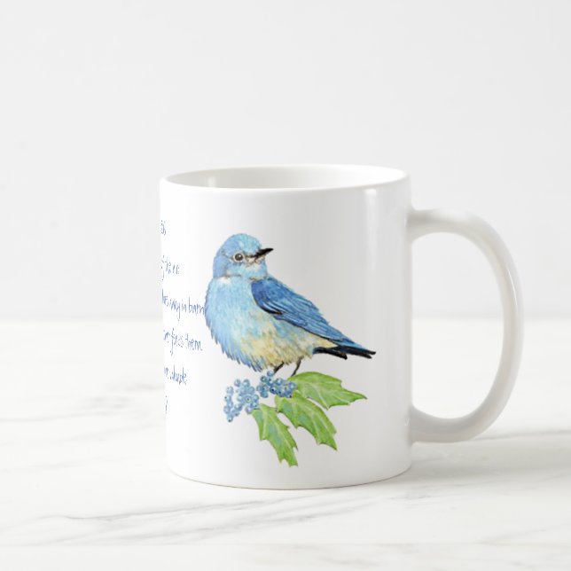 Taza De Café Inspirador Escritura Mateo 6:26, Aves (Derecha)