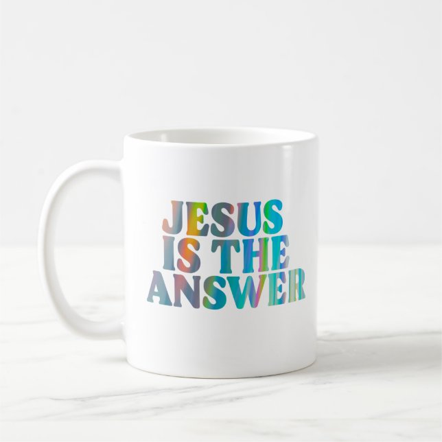 Taza De Café Inspirador- Jesús es la respuesta (Izquierda)