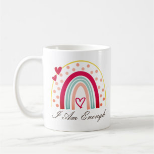Taza De Café Inspirador lindo, soy suficiente afirmación