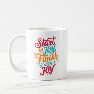 Taza de café inspiradora colorida