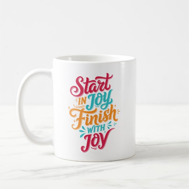 Taza de café inspiradora colorida (Izquierda)