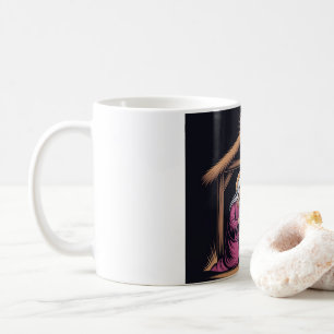 Taza de café inspiradora con cruz de Navidad crist