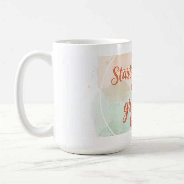 Taza De Café Inspiradora Corazón Agradecido (Izquierda)
