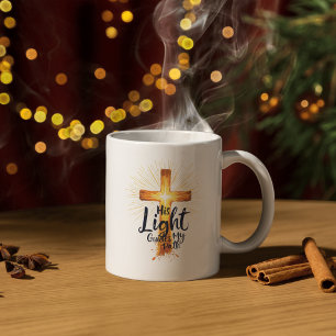 Taza De Café Inspiradora cruza sus guías luminosas por mi camin