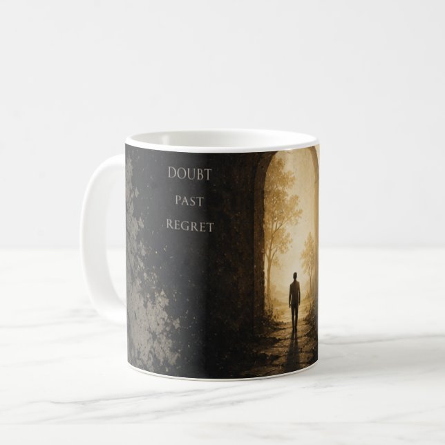 Taza De Café Inspiradora De Duda Pasado Arrepentim (Anverso izquierdo)