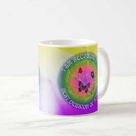 Taza de café inspiradora de mariposa, crecimiento 