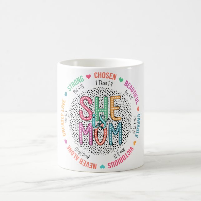 Taza De Café Inspiradora, ella es mamá querida (Centro)