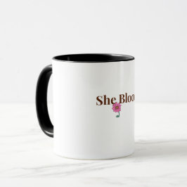 Taza De Café Inspiradora Femenina Ella Florece
