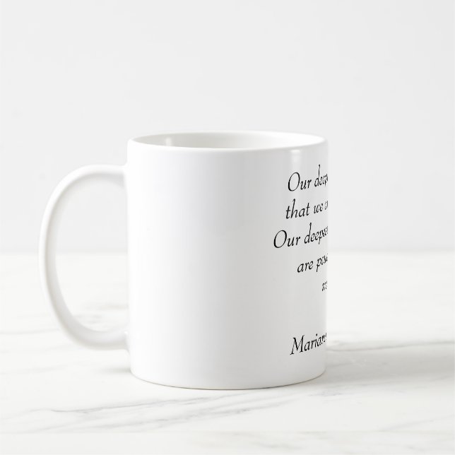 Taza De Café Inspiradora peluca "Nuestro más profundo miedo" (Izquierda)