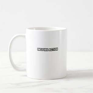 Taza De Café Inspirar acción Motivación Liderazgo Influencia Pr