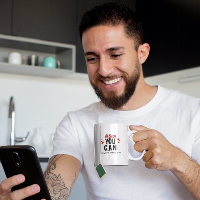 Taza De Café Inspiration Quote Believe you can  (Believe You Can Inspirational Mug)