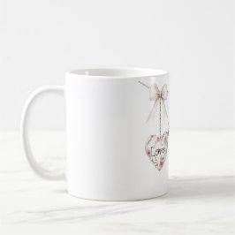 Taza De Café Inspirational Floral Love Hope Joy Heart Bow