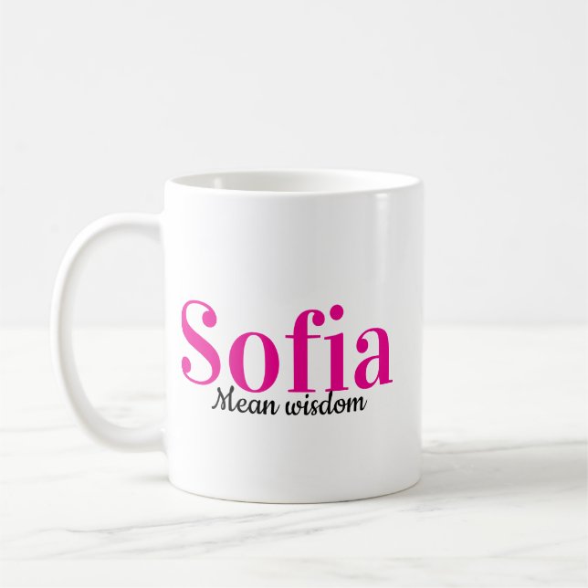 Taza De Café Inspirational Gift Personalized Name & Meaning Mug (Izquierda)