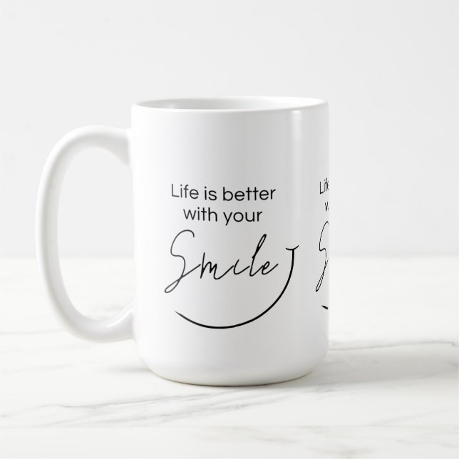 Taza De Café Inspirational Minimalist Typography Quote Gift (Izquierda)
