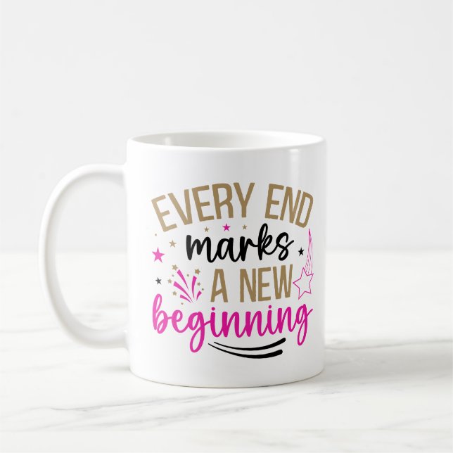 Taza De Café Inspirational New Beginnings (Izquierda)