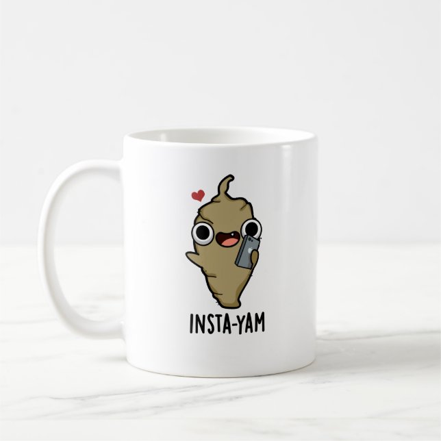 Taza De Café Insta-yam Funny Social Media Veggie Pun (Izquierda)