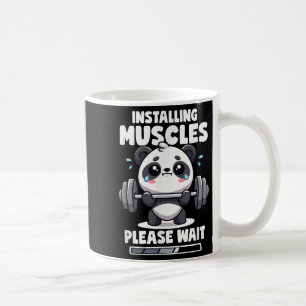 Taza De Café Instalación de músculos Por Favor Espere Panda Lev