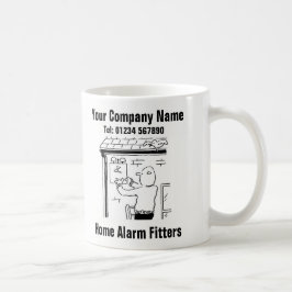 Taza De Café Instalación de seguridad doméstica y conexión de a