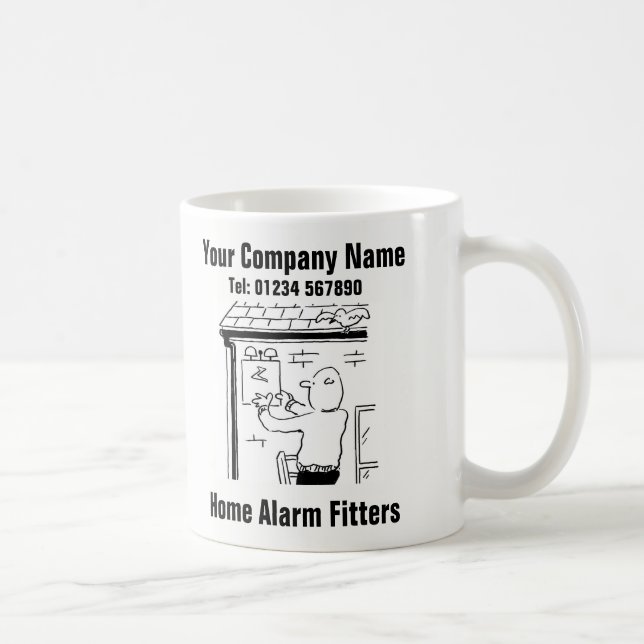 Taza De Café Instalación de seguridad doméstica y conexión de a (Derecha)