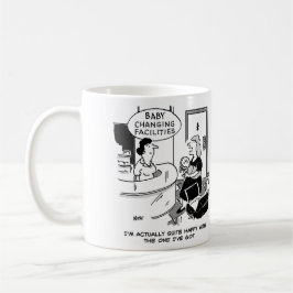 Taza De Café Instalaciones para cambiar bebés. Madre nueva