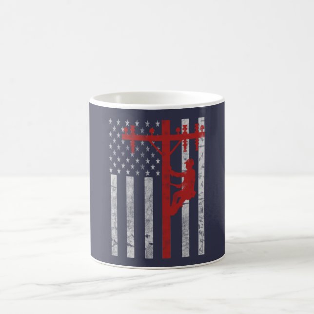 Taza De Café Instalador de líneas americano (Centro)