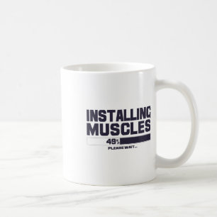 Taza De Café Instalar Músculos Deporte Divertido Camiseta Gimna