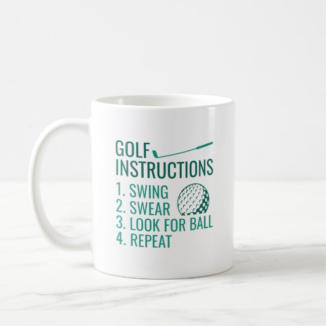 Taza De Café Instrucciones de golf (Izquierda)