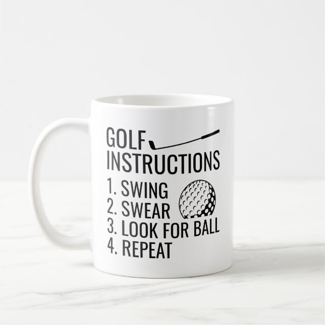 Taza De Café Instrucciones de golf (Izquierda)