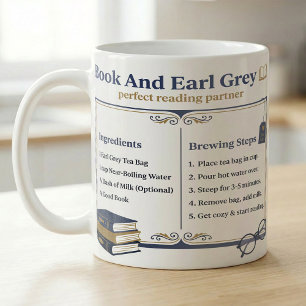 Taza De Café Instrucciones de Té para Amantes de Libros