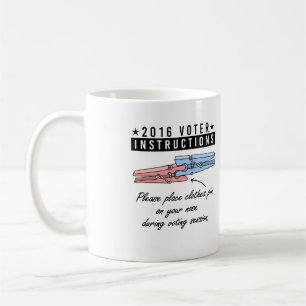 Taza De Café INSTRUCCIONES PARA VOTANTES 2016 - Coloque una pin