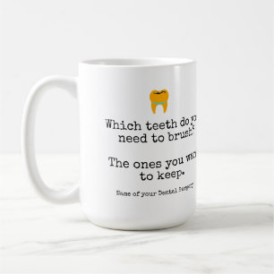 Taza De Café Instrucciones personalizadas de higiene oral del d